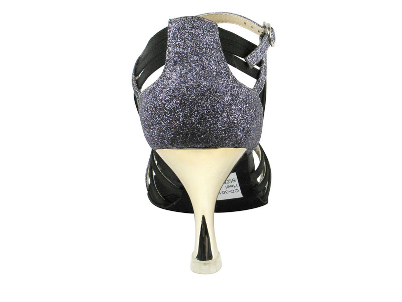 CD3012 Black Satin & Grey Stardust
