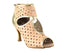 CD3022 Beige Brown_Gold with 3" Flare heel in the photo