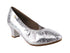 CD5013DB Silver Leather with 2" Medium Heel in the photo