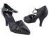 CD6007 Black Satin with 2.75" Slim heel in the photo