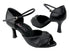 CD6043 Black Leather with 3" Flare heel in the photo