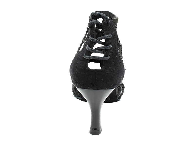 CD7041CC Black Nubuck with 2.75" Flare Heel (YPG/11006) in the photo
