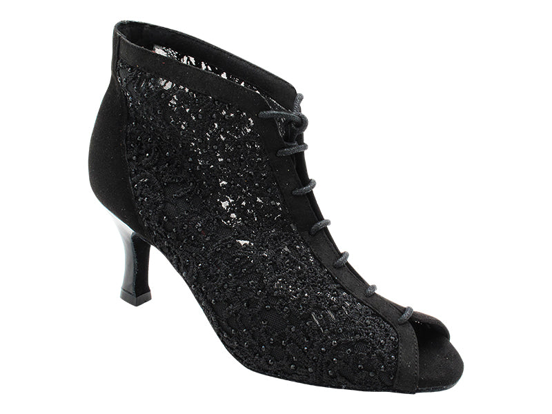 CD7042CC Black Nubuck_Laces with 2.75" Flare Heel (YPG/11006) in the photo