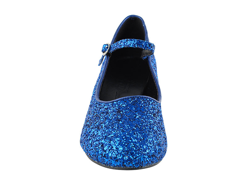 SERA9001DTW Blue Sparkle with 1.5&quot; Cuban Heel in the photo