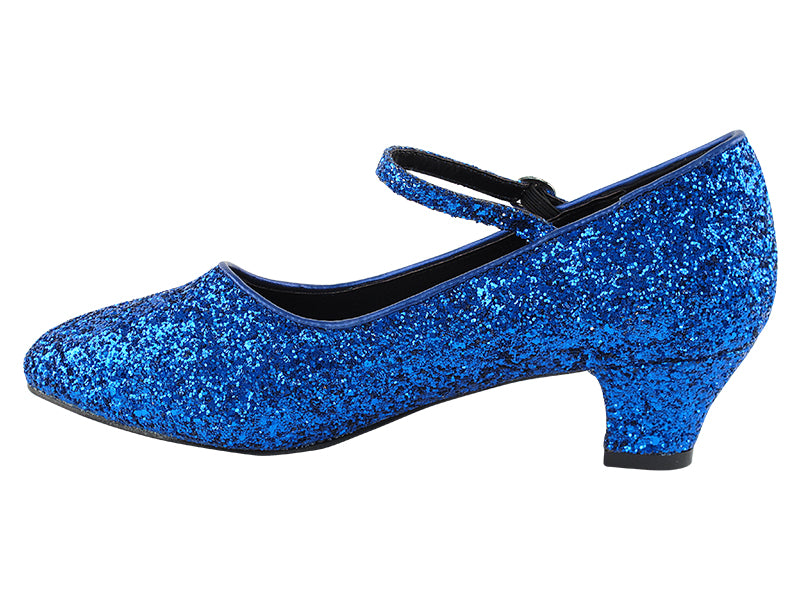 SERA9001DTW Blue Sparkle with 1.5&quot; Cuban Heel in the photo