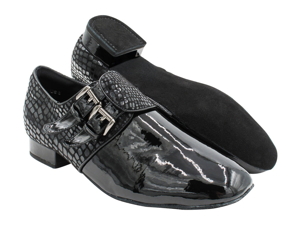 CD9006B Black Patent with 1" standard heel