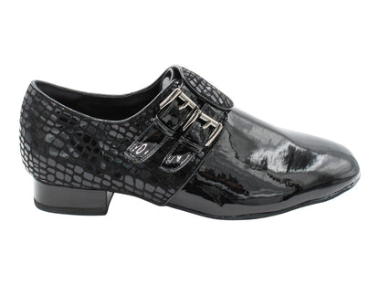 CD9006B Black Patent with 1" standard heel