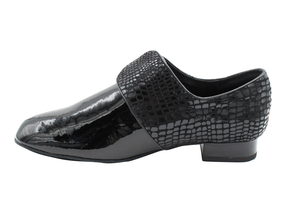 CD9006B Black Patent with 1" standard heel