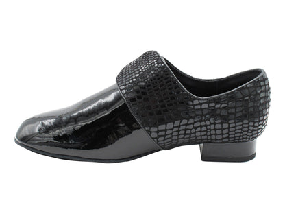 CD9006B Black Patent with 1" standard heel