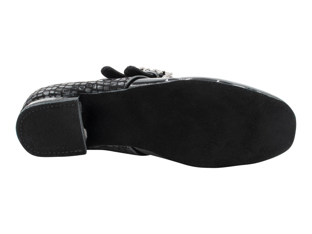 CD9006B Black Patent with 1" standard heel