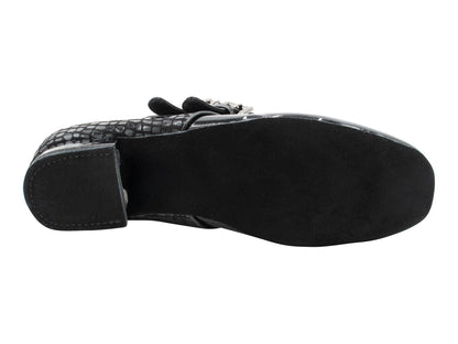 CD9006B Black Patent with 1" standard heel