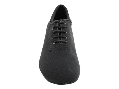 CD9316 Black Spandex with Men 1.5" Latin Heel in the photo