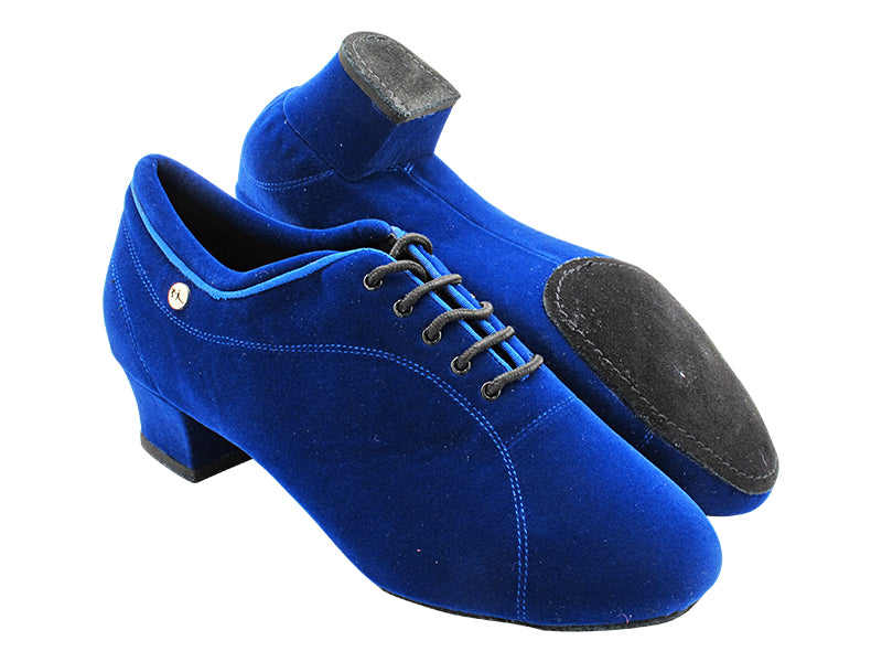 CD9316 252 Blue Velvet with Men 1.5&quot; Latin Heel in the photo