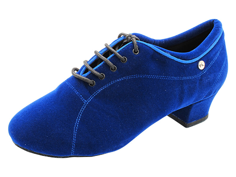 CD9316 252 Blue Velvet with Men 1.5" Latin Heel in the photo