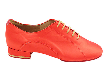 CD9317 Red Satin with Men 1&quot; Standard Heel in the photo