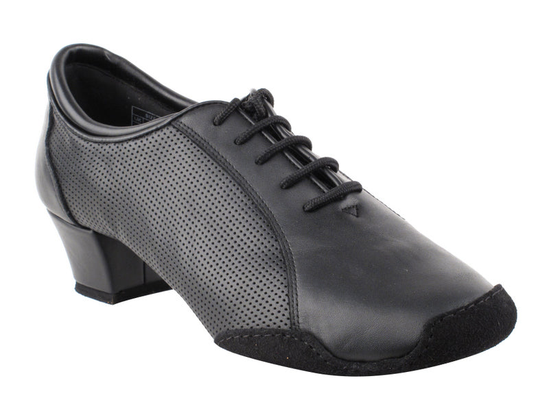 CD9319 Black Leather with 1.5" Latin heel in the photo