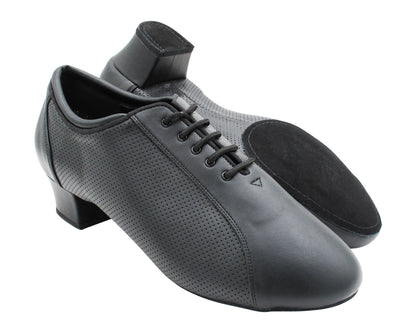 CD9319 Black Leather with 1.5" Latin heel in the photo