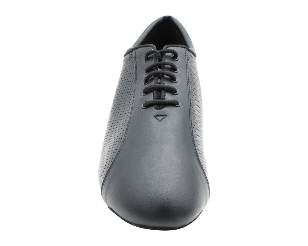 CD9319 Black Leather with 1.5" Latin heel in the photo