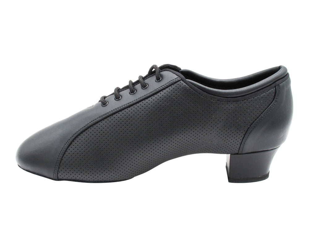 CD9319 Black Leather with 1.5" Latin heel in the photo