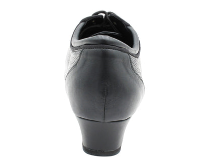 CD9319 Black Leather with 1.5" Latin heel in the photo