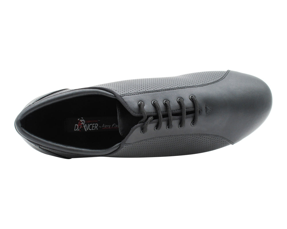 CD9319 Black Leather with 1.5" Latin heel in the photo