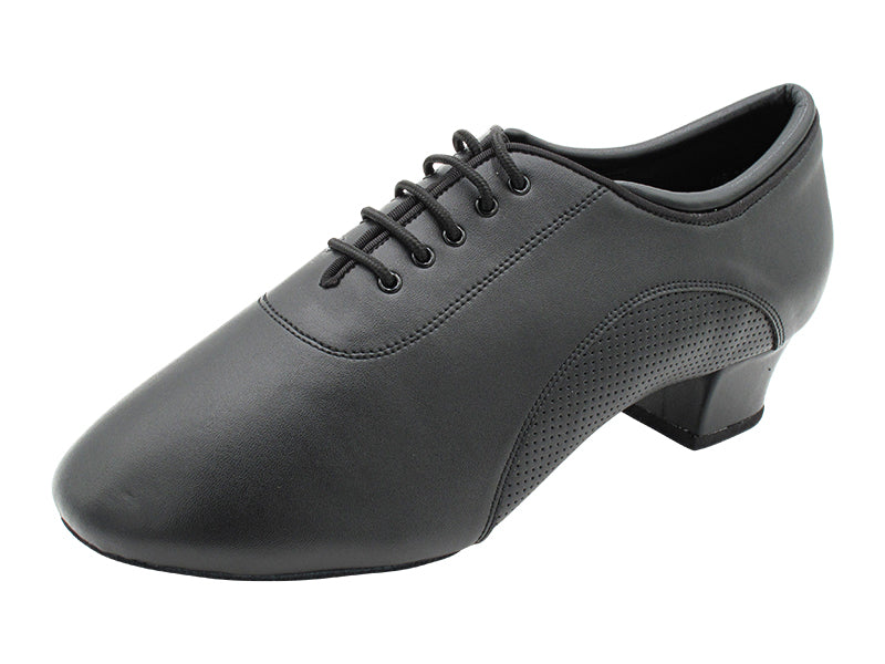 CD9320 Black Leather with 1.5" Latin heel in the photo