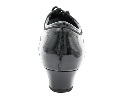 CD9320 Black Patent with 1.5" Latin heel in the photo
