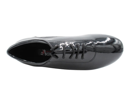 CD9320 Black Patent with 1.5" Latin heel in the photo