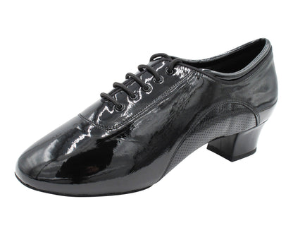 CD9320 Black Patent with 1.5" Latin heel in the photo