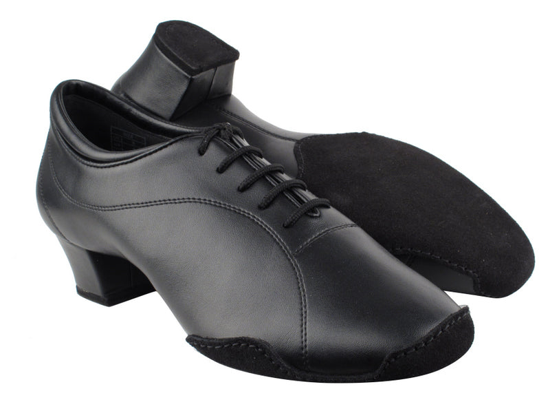 CD9321 Black Leather with 1.5&quot; Latin heel in the photo