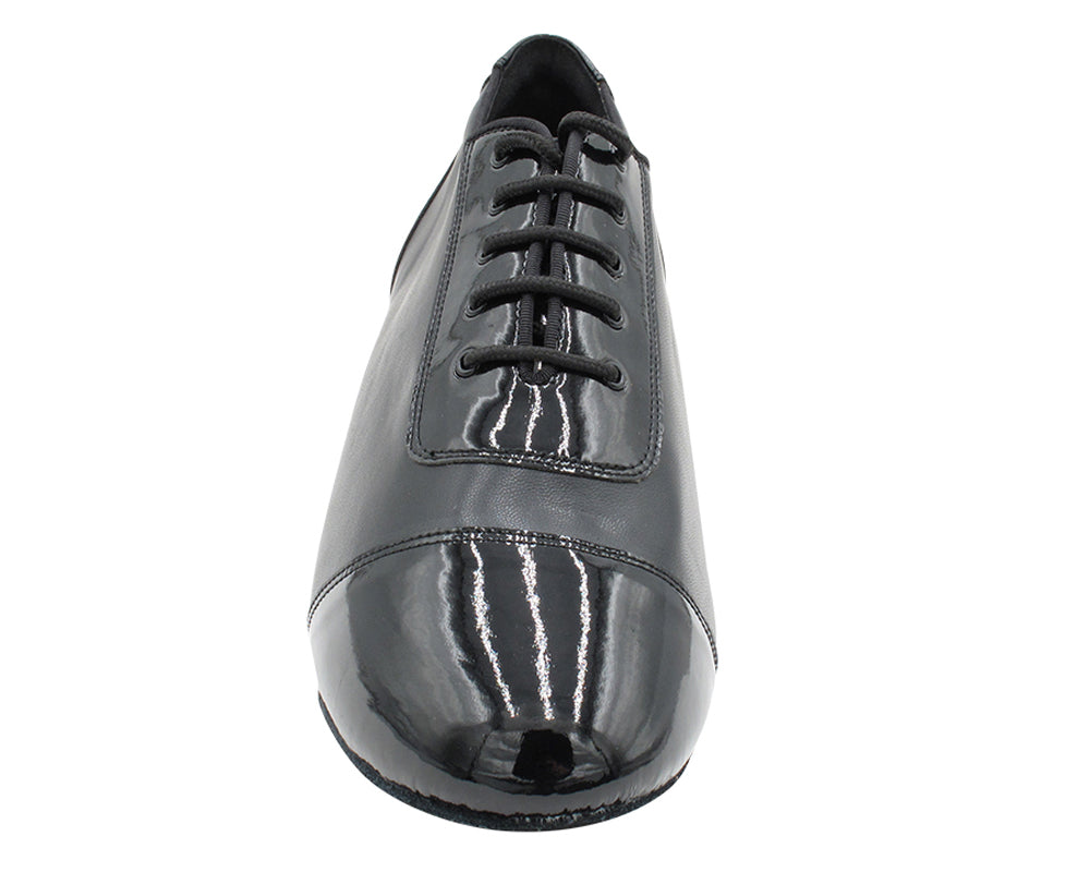CD9322 Split Black Patent &amp; Leather with 1.5" Latin heel in the photo