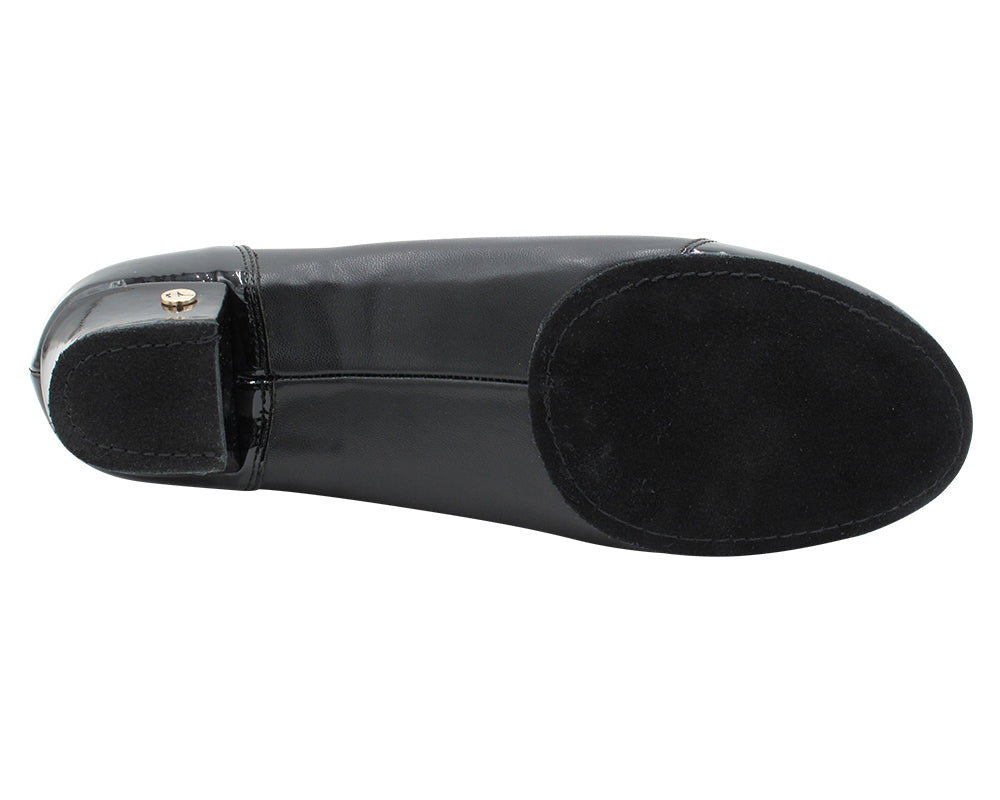 CD9322 Split Black Patent &amp; Leather with 1.5" Latin heel in the photo