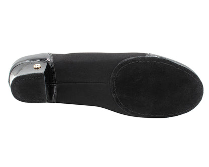 CD9322 Black Patent &amp; Oxford with 1.5" Latin heel in the photo
