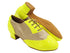 CM100101 226 Yellow Patent_F_B_8 Gold Stardust_Mt with Men 1.5" Latin Heel in the photo