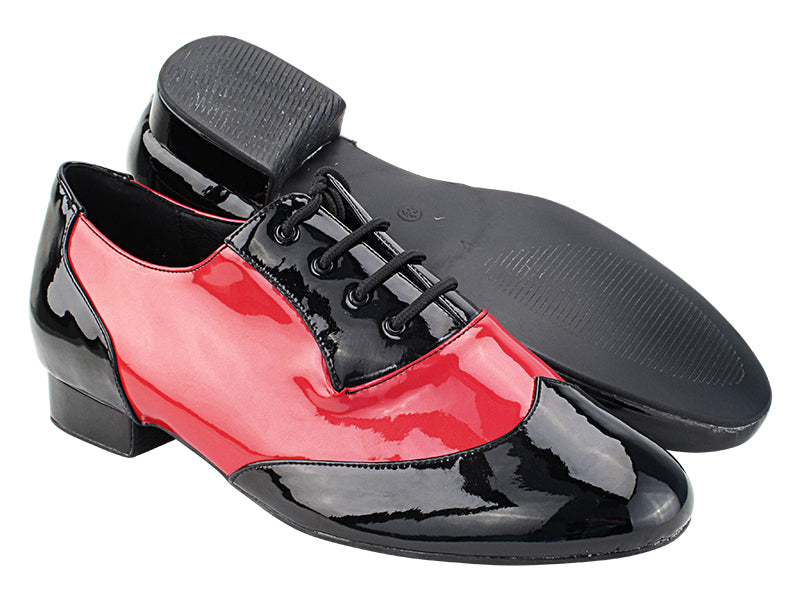 CM100101 288 Black Patent_F_B_264 Red Patent_M with Tree Gum Rubber sole and Men 1&quot; Standard Heel (2002) in the photo