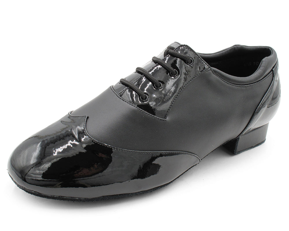 CM100101B Black Patent &amp; Black Leather with 1" Heel in the photo