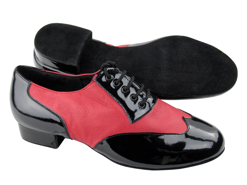 CM100101 Black Patent_F_B_BC8 Red Light Leather_M with 1&quot; Standard heel in the photo