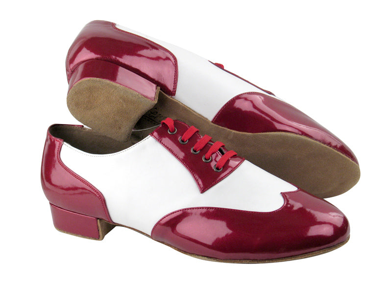 CM100101 BA72 Red Patent &amp; White Leather with 1&quot; Heel in the photo