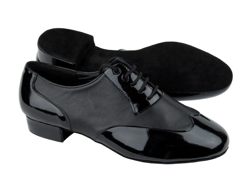 CM100101 Black Patent &amp; Black Leather with 1&quot; heel in the photo