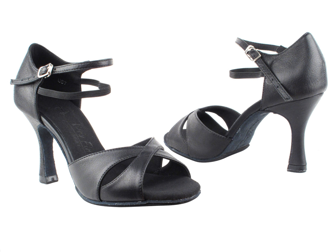 Celebrity6029 Black Leather with 3&quot; Heel in the photo