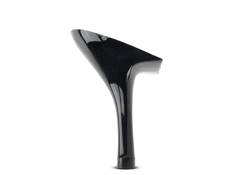 Classic Series (382) 3 inch Slim Black Plated Heel