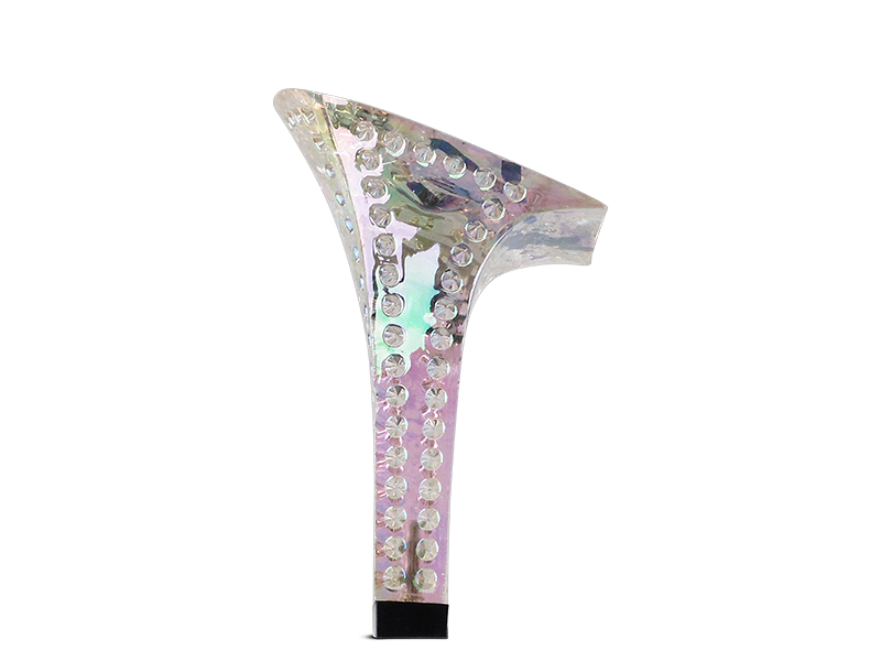 Classic Series (392) 3 inch Square Transparent Heel