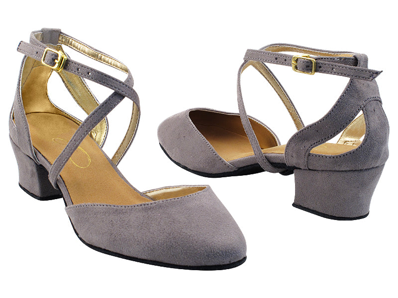 J Touch of Gold Grey Nubuck_119 Gold PU with 1.5&quot; Heel (2001) in the photo