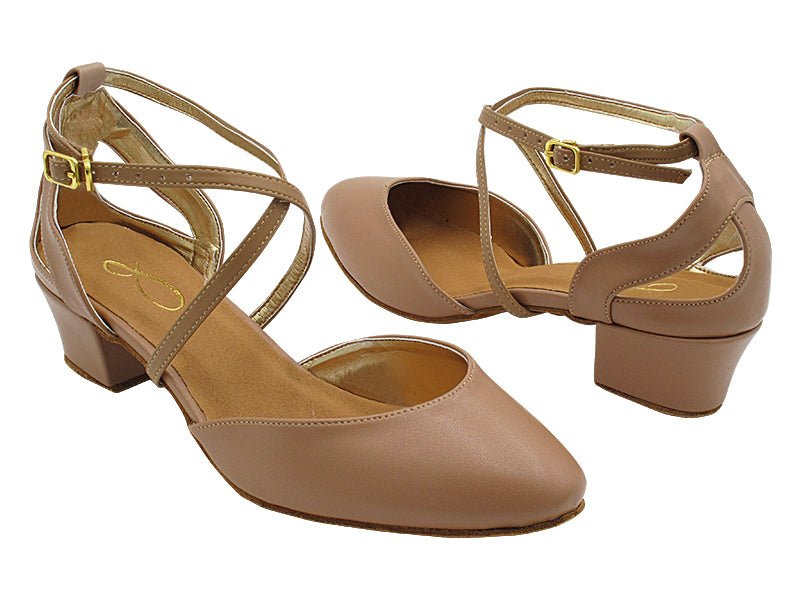 J Touch of Gold Nude Tan Microfiber Leather_Gold Lining with 1.5&quot; Heel (2001) in the photo