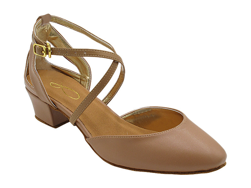 J Touch of Gold Nude Tan Microfiber Leather_Gold Lining with 1.5&quot; Heel (2001) in the photo