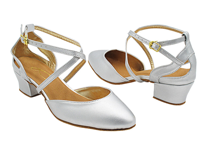  J Touch of Gold Light Silver Leather_Gold Lining with 1.5&quot; Heel (2001) in the photo