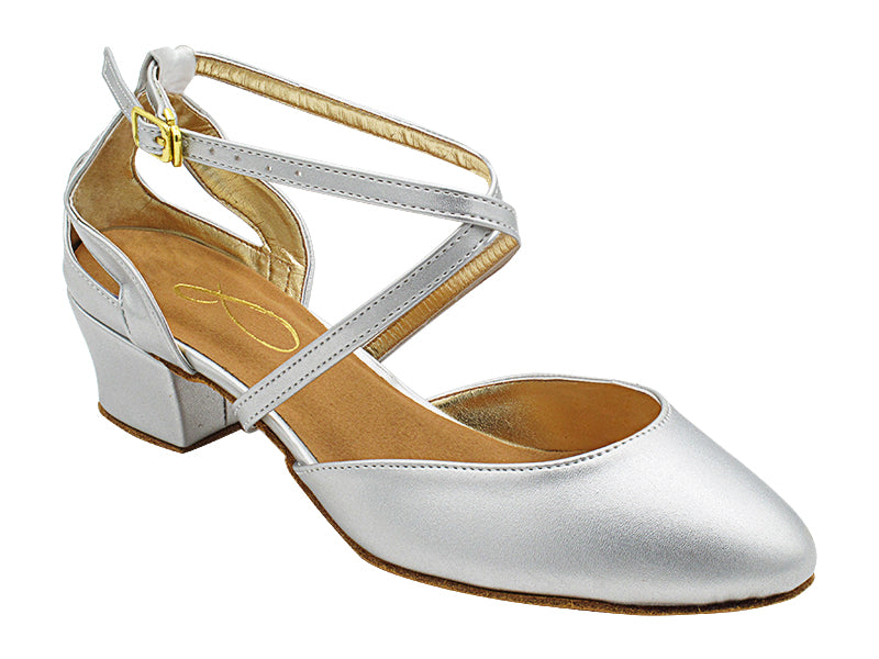  J Touch of Gold Light Silver Leather_Gold Lining with 1.5&quot; Heel (2001) in the photo