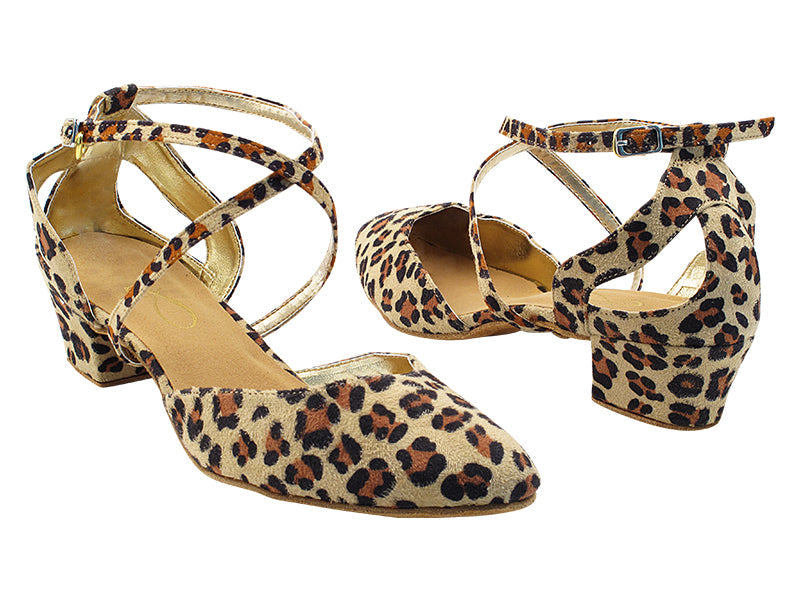 J Touch of Gold MQ_2 Leopard Velvet_119 Gold PU with 1.5" Heel (2001) in the photo