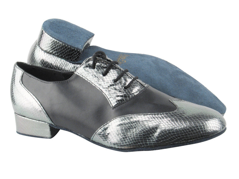 M100101 224 Snake Grey_Black Leather with 1&quot; Standard heel in the photo