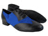 M100101 Black Leather_247 Blue Satin with 1" Standard Heel in the photo